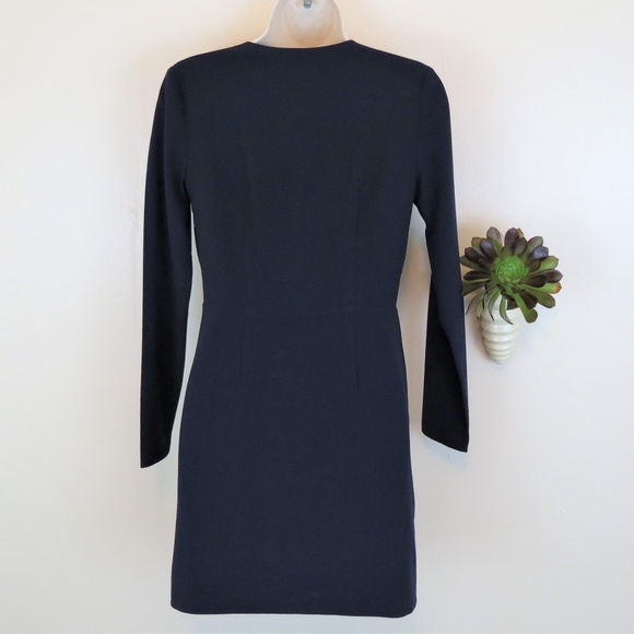 Halston Heritage Dark Navy Wrap Style Dress - Picture 2 of 3